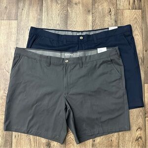 Sonoma Flexwear Flat Front Shorts 2 pc Bundle Size 54 Black Blue